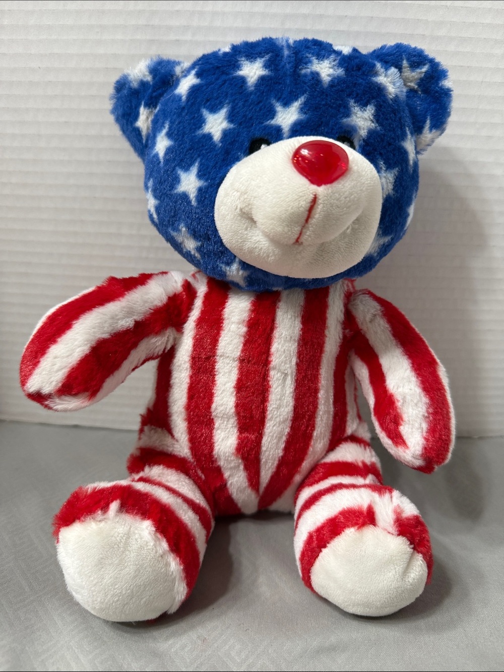 Totally Teddies Stars N Stripes Patriotic Plush Teddy Bear Red White & Blue Soft
